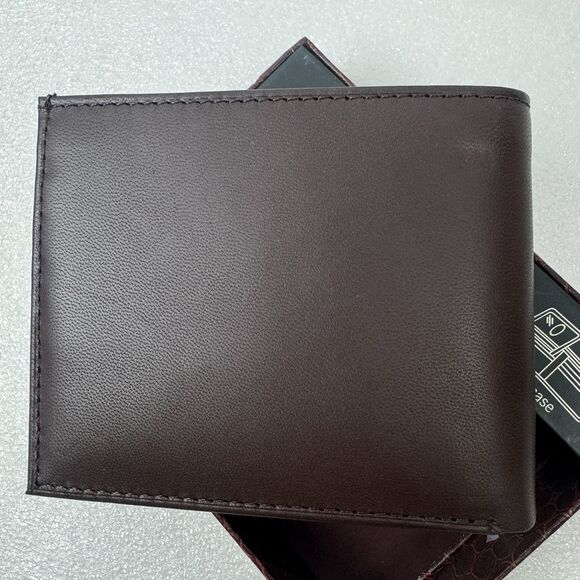 Lauren Ralph Lauren Brown Burnished Leather Passcase Wallet - Picture 4 of 8